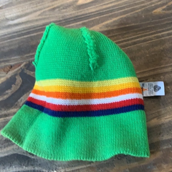 Wigwam Mills Wisconsin winter hat with pom-pom and stripes 100% wool - Picture 4 of 5